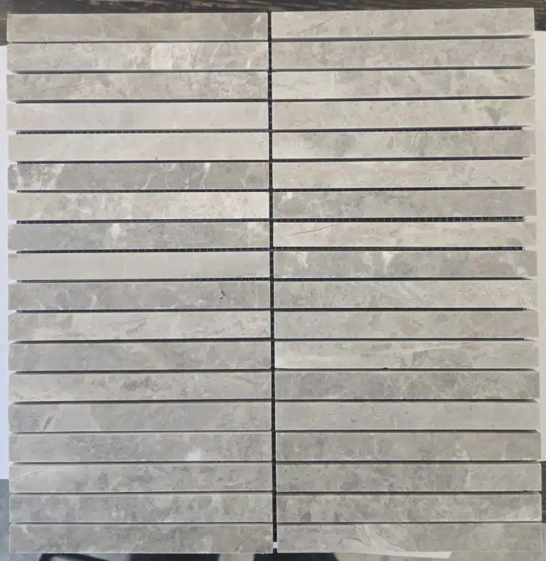 298×304mm Honed Tundra Grey Marble Kit Kat Mosaic Tile