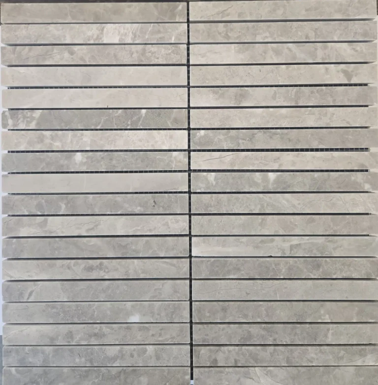 298×304mm Honed Tundra Grey Marble Kit Kat Mosaic Tile