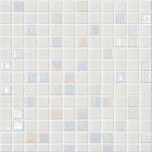 315×315mm Iris White Mix Spanish Glass Pool Mosaic