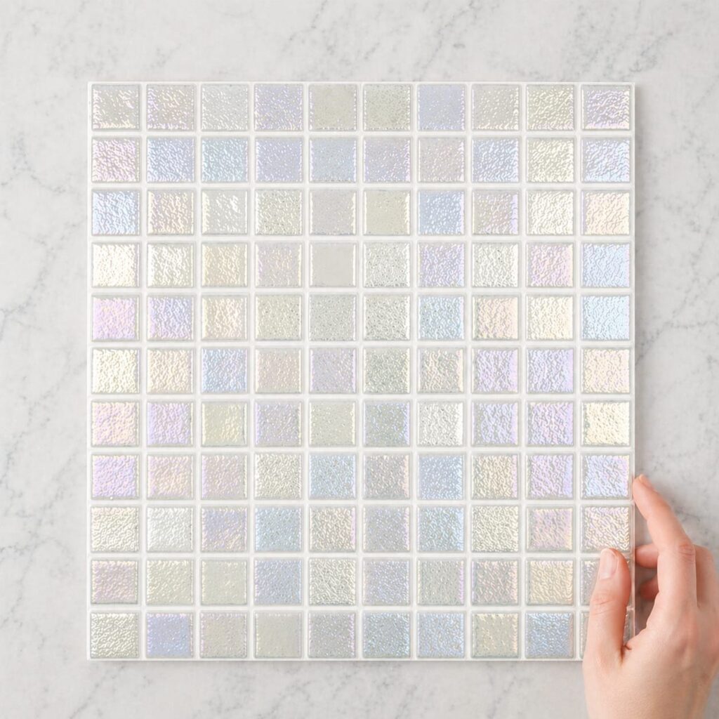315x315mm Steel Multicolor Glass Spanish Pool Mosaic Tile