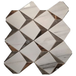 330x360mm Coverage Marvel Dream Bianco Green Porcelain Mosaic Tile