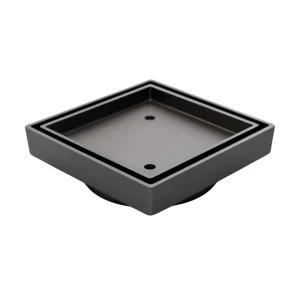 115×115mm Gun Metal Tile Insert Square Floor Waste