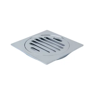 110×110mm Chrome Low-Profile Square Floor Waste