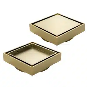 88mm Outlet Brushed Gold 2-in-1 Floor Waste