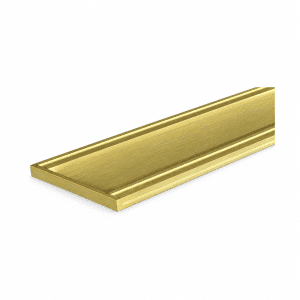 100mm Wide × 21mm Deep DTA Hayman Brushed Gold Aluminium Tile-In Linear Drain