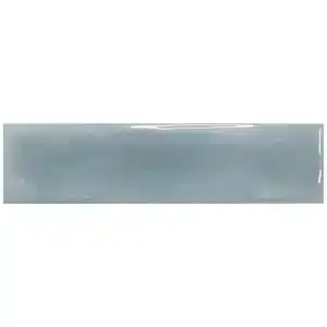 75x300mm Tathra Sky Blue Gloss Ceramic Wall Tile - close-up product face